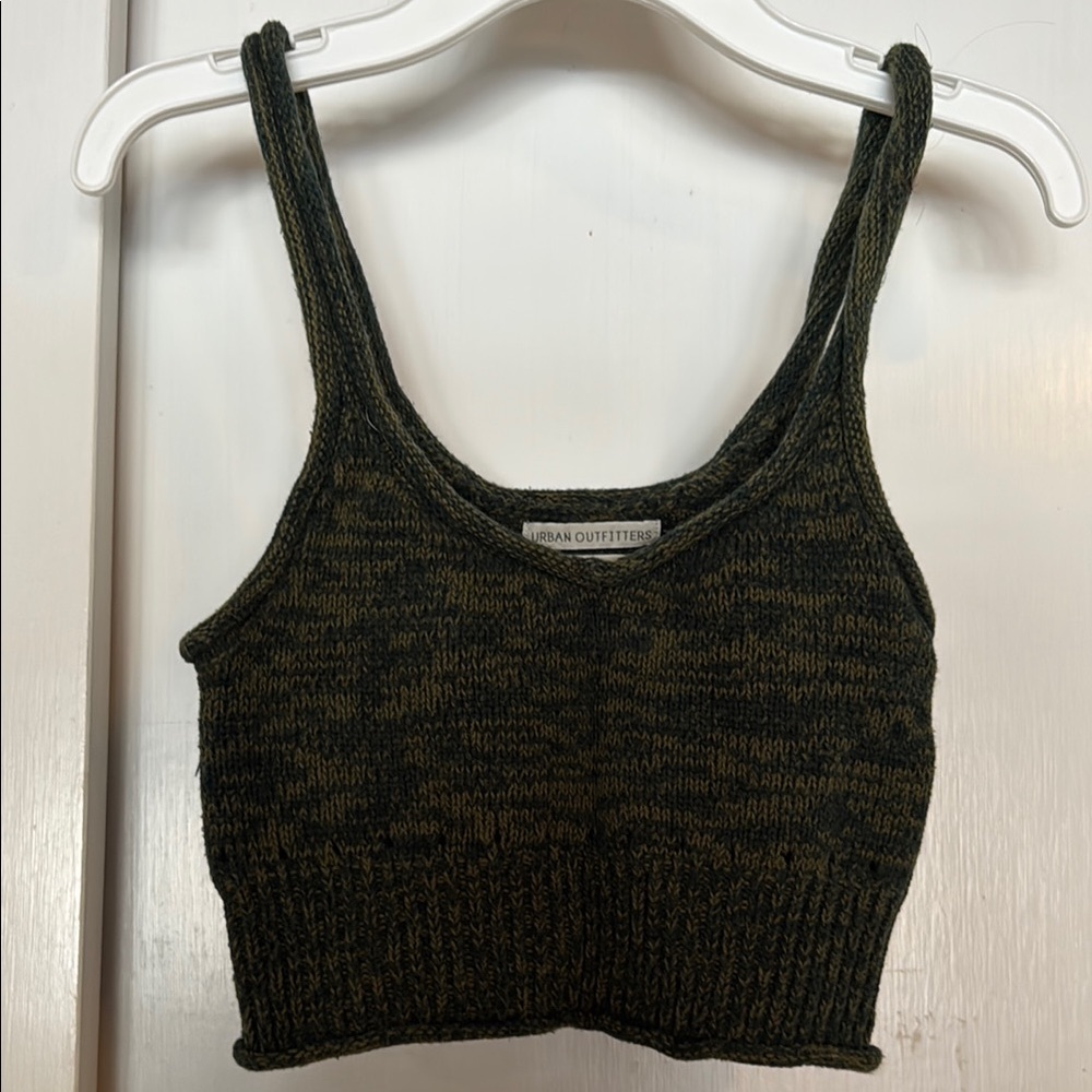 Urban Outfitters Green Knit Crop Top